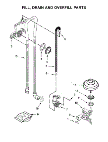 Fill, Drain And Overfill Parts parts for Kitchenaid Dishwasher KDTE554CSS4 from AppliancePartsPros.com