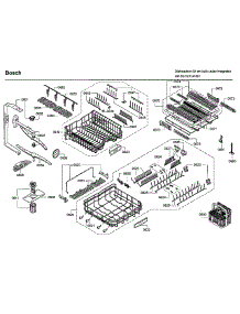 Baskets parts for Bosch Dishwasher SHX9PT75UC/A5 from AppliancePartsPros.com
