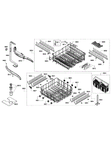 Baskets Assy parts for Thermador Dishwasher DWHD630GPR/53 from AppliancePartsPros.com