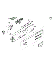 Control Panel parts for Thermador Dishwasher DWHD630GPR/53 from AppliancePartsPros.com