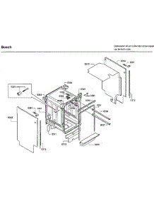 Cabinet parts for Bosch Dishwasher SPX68U55UC/42 from AppliancePartsPros.com