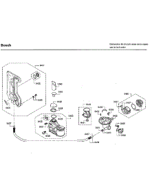 Pump parts for Bosch Dishwasher SPX68U55UC/42 from AppliancePartsPros.com