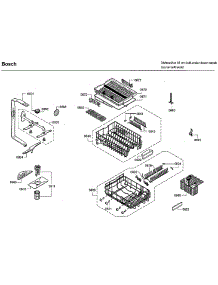 Baskets parts for Bosch Dishwasher SPX68U55UC/42 from AppliancePartsPros.com