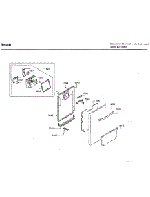 Door parts for Bosch Dishwasher SPX68U55UC/42 from AppliancePartsPros.com