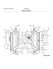 Fresh Food Door parts for Electrolux Bottom-Mount Refrigerator EI23BC82SS3 from AppliancePartsPros.com