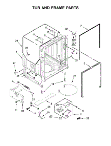 Tub And Frame Parts parts for Kitchenaid Dishwasher KDTM504EPA2 from AppliancePartsPros.com