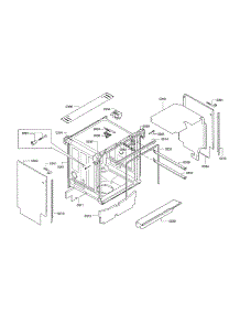 Tub / Trim parts for Thermador Dishwasher DWHD640JFP/B3 from AppliancePartsPros.com