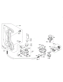 Water Inlet / Heat Pump parts for Thermador Dishwasher DWHD640JFP/B3 from AppliancePartsPros.com