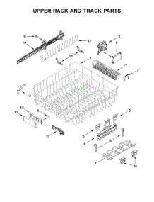 Upper Rack And Track Parts parts for Kitchenaid Dishwasher KDTM504EPA2 from AppliancePartsPros.com