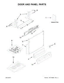 Door And Panel Parts parts for Kitchenaid Dishwasher KDTM504EPA2 from AppliancePartsPros.com