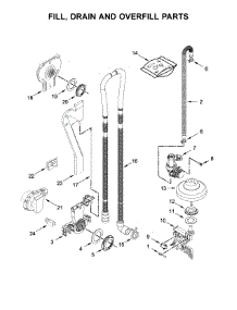 Fill, Drain And Overfill Parts parts for Kitchenaid Dishwasher KDTM504EPA2 from AppliancePartsPros.com