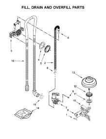 Fill, Drain And Overfill Parts parts for Jenn-Air Dishwasher JDB9200CWS3 from AppliancePartsPros.com