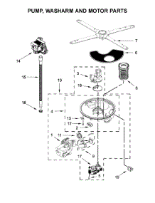 Pump, Washarm And Motor Parts parts for Jenn-Air Dishwasher JDB9200CWS3 from AppliancePartsPros.com