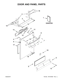 Door And Panel Parts parts for Jenn-Air Dishwasher JDB9200CWS3 from AppliancePartsPros.com