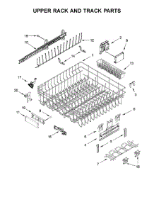 Upper Rack And Track Parts parts for Jenn-Air Dishwasher JDB9200CWS3 from AppliancePartsPros.com