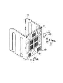 Cabinet - Rear parts for Maytag Dryer MDE6000AZG from AppliancePartsPros.com