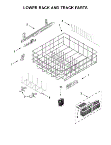 Lower Rack And Track Parts parts for Jenn-Air Dishwasher JDB9200CWS3 from AppliancePartsPros.com