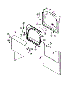 Door parts for Maytag Dryer MDE6000AZG from AppliancePartsPros.com