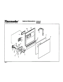 Door parts for Thermador Dishwasher DW246UB from AppliancePartsPros.com