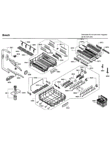 Baskets parts for Bosch Dishwasher SHX9PT55UC/B4 from AppliancePartsPros.com