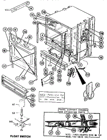 Door / Frames parts for Thermador Dishwasher THD2600 from AppliancePartsPros.com