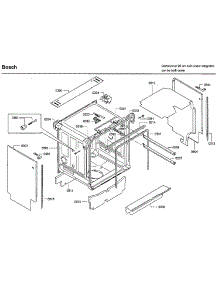 Cabinet parts for Bosch Dishwasher SHX9PT55UC/D5 from AppliancePartsPros.com
