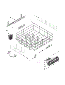 Lower Rack And Track Parts parts for Jenn-Air Dishwasher JDB9200CWX3 from AppliancePartsPros.com