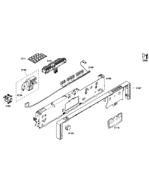Control Panel parts for Thermador Dishwasher DWHD410GPR-53 from AppliancePartsPros.com