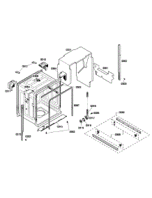 Cabinet Assy parts for Thermador Dishwasher DWHD410GPR-53 from AppliancePartsPros.com