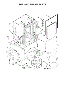 Tub And Frame Parts parts for Kitchenaid Dishwasher KDTM804ESS2 from AppliancePartsPros.com