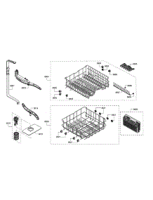 Spray Arms / Racks parts for Bosch Dishwasher SHE3ARL5UC/14 from AppliancePartsPros.com
