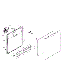 Door / Dispenser parts for Bosch Dishwasher SHE3ARL5UC/14 from AppliancePartsPros.com