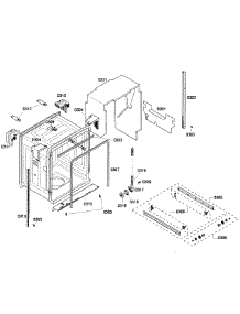 Cabinet parts for Thermador Dishwasher DWHD410HPR/60 from AppliancePartsPros.com