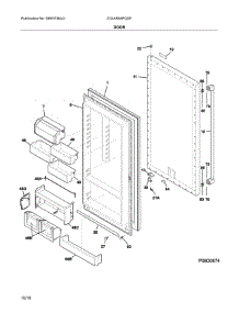 Door parts for Electrolux Refrigerator E32AR85PQSF from AppliancePartsPros.com