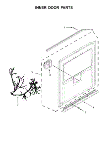 Inner Door Parts parts for Kitchenaid Dishwasher KDTM384ESS2 from AppliancePartsPros.com