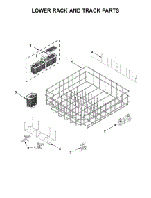 Lower Rack And Track Parts parts for Kitchenaid Dishwasher KDTM384ESS2 from AppliancePartsPros.com