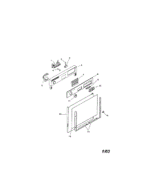 Fascia Panel And Outer Door parts for Bosch Dishwasher SMU4052US/09 / FD 7210 from AppliancePartsPros.com