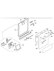 Door Assy parts for Thermador Dishwasher DWHD651GFP/01 from AppliancePartsPros.com