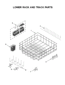 Lower Rack And Track Parts parts for Kitchenaid Dishwasher KDTM384ESS3 from AppliancePartsPros.com