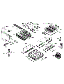 Baskets parts for Thermador Dishwasher DWHD651GFP/18 from AppliancePartsPros.com
