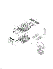 Racks parts for Bosch Dishwasher SMU7052US/02 / FD 7106-7308 from AppliancePartsPros.com