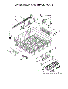 Upper Rack And Track Parts parts for Kitchenaid Dishwasher KDTM354DSS5 from AppliancePartsPros.com