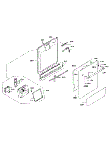 Door Assy parts for Thermador Dishwasher DWHD651GFP/18 from AppliancePartsPros.com