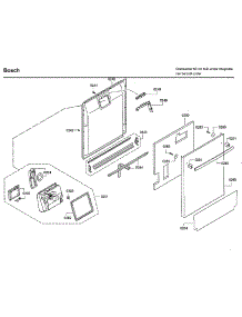 Door parts for Bosch Dishwasher SHX9PT75UC/B3 from AppliancePartsPros.com