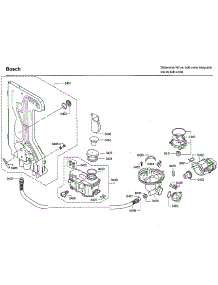Pump parts for Bosch Dishwasher SHX9PT75UC/B3 from AppliancePartsPros.com