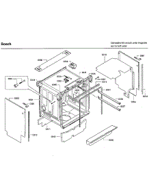 Cabinet parts for Bosch Dishwasher SHX9PT75UC/B3 from AppliancePartsPros.com