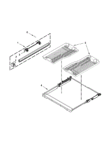 Third Level Rack And Track Parts parts for Jenn-Air Dishwasher JDB9800CWS2 from AppliancePartsPros.com