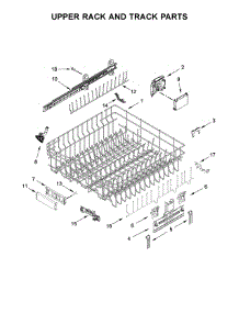 Upper Rack And Track Parts parts for Kitchenaid Dishwasher KDTE304GPS0 from AppliancePartsPros.com