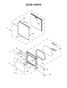 Door Parts parts for Maytag Dryer MGDB855DW4 from AppliancePartsPros.com