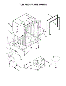 Tub And Frame Parts parts for Jenn-Air Dishwasher JDTSS243GX0 from AppliancePartsPros.com